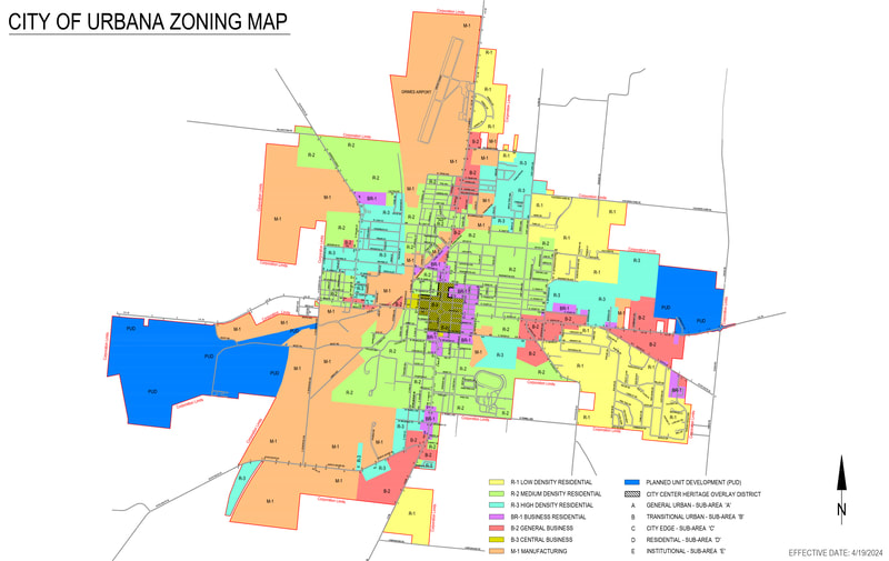 City of Urbana Zoning Map