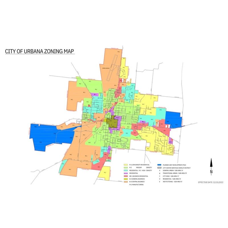 City of Urbana Zoning Map