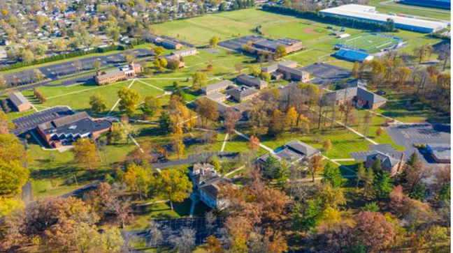 The former Urbana University campus in Champaign County is up for sale. (Courtesy of CBRE)